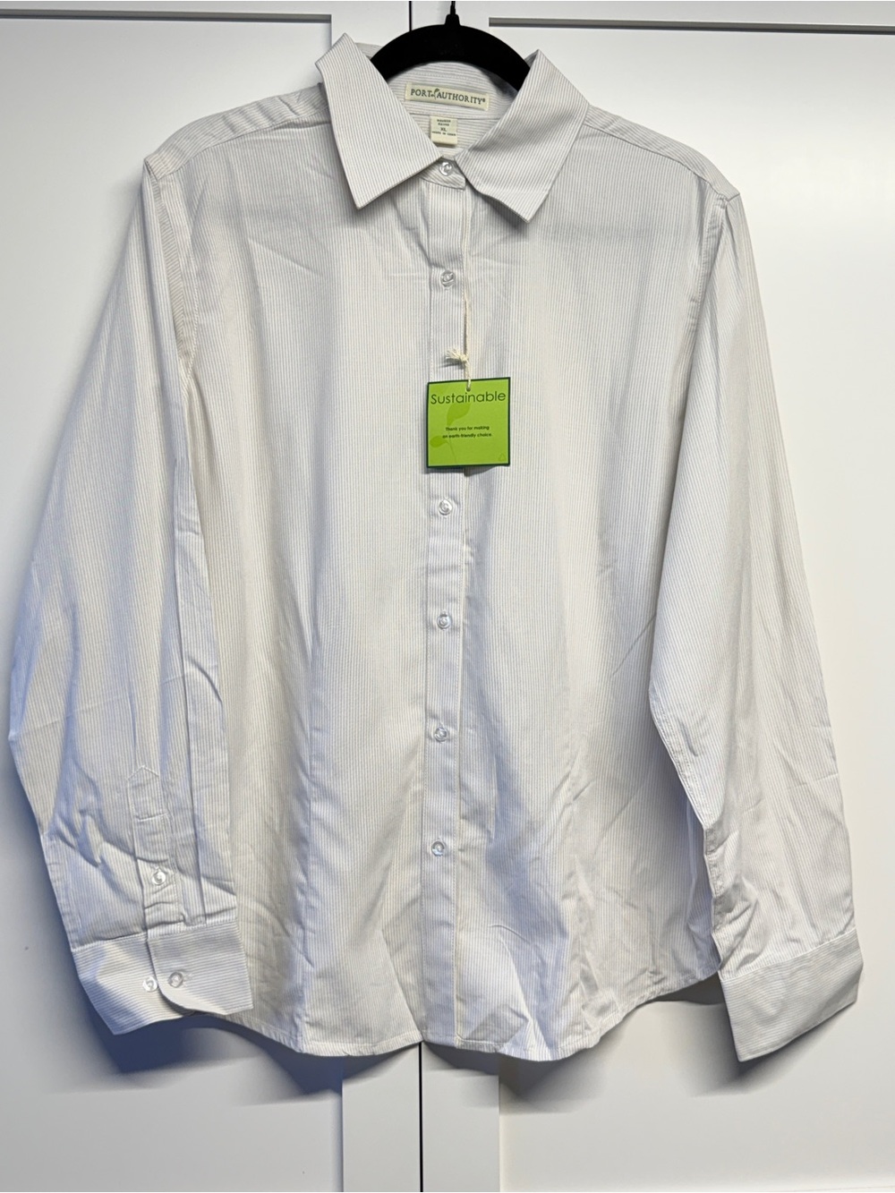 Port Authority Woman’sWhite Pinstripe Dress Shirt